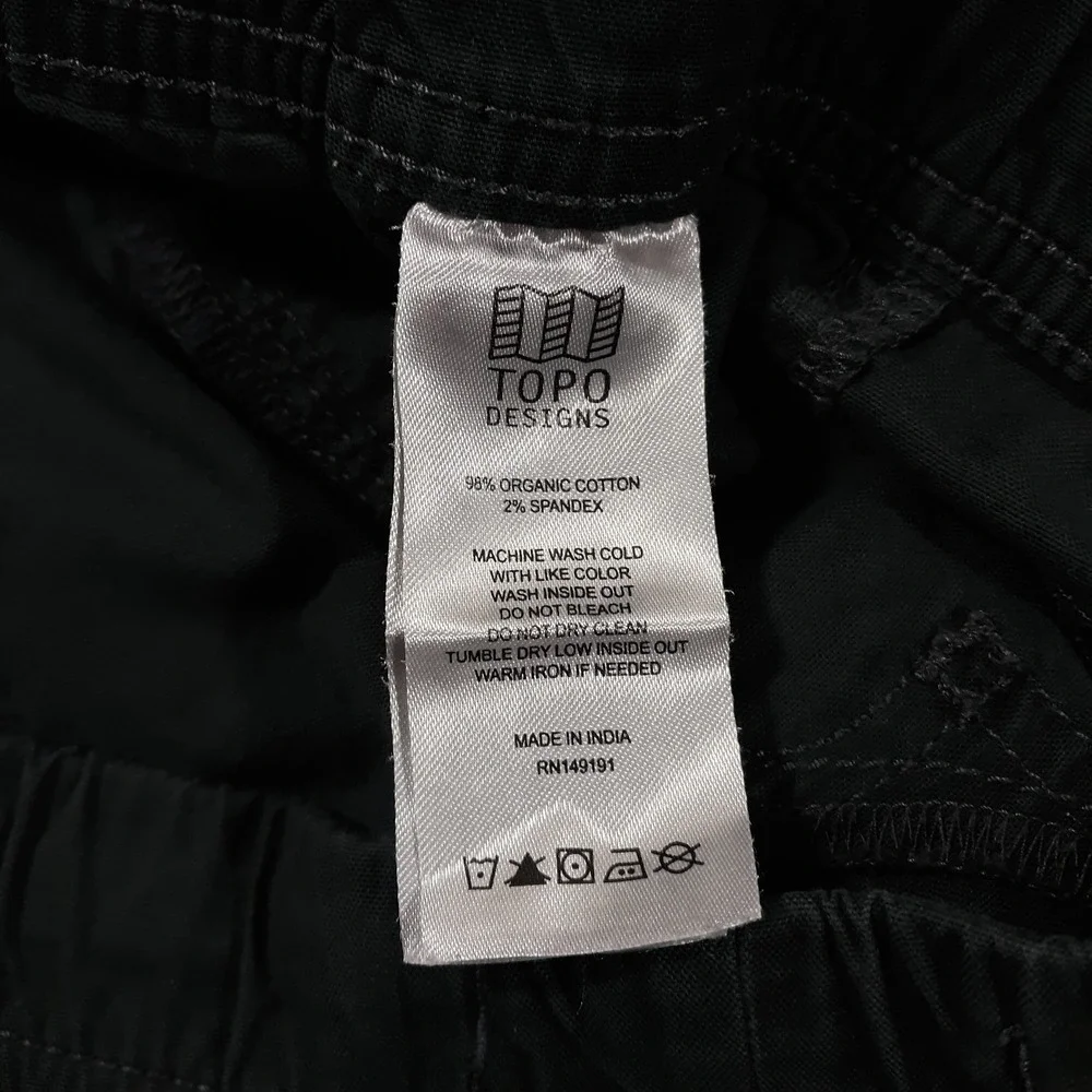 Topo Designs Shorts Mens 2XL Climbing Outdoor Organic Cotton Blend Gray